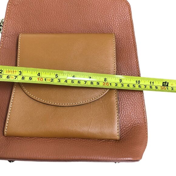 DIVINA‎ FIRENZE BACKPACK/CROSSBODY ITALIAN PEBBLED LEATHER WITH CAMEL TAN TONES main image 14
